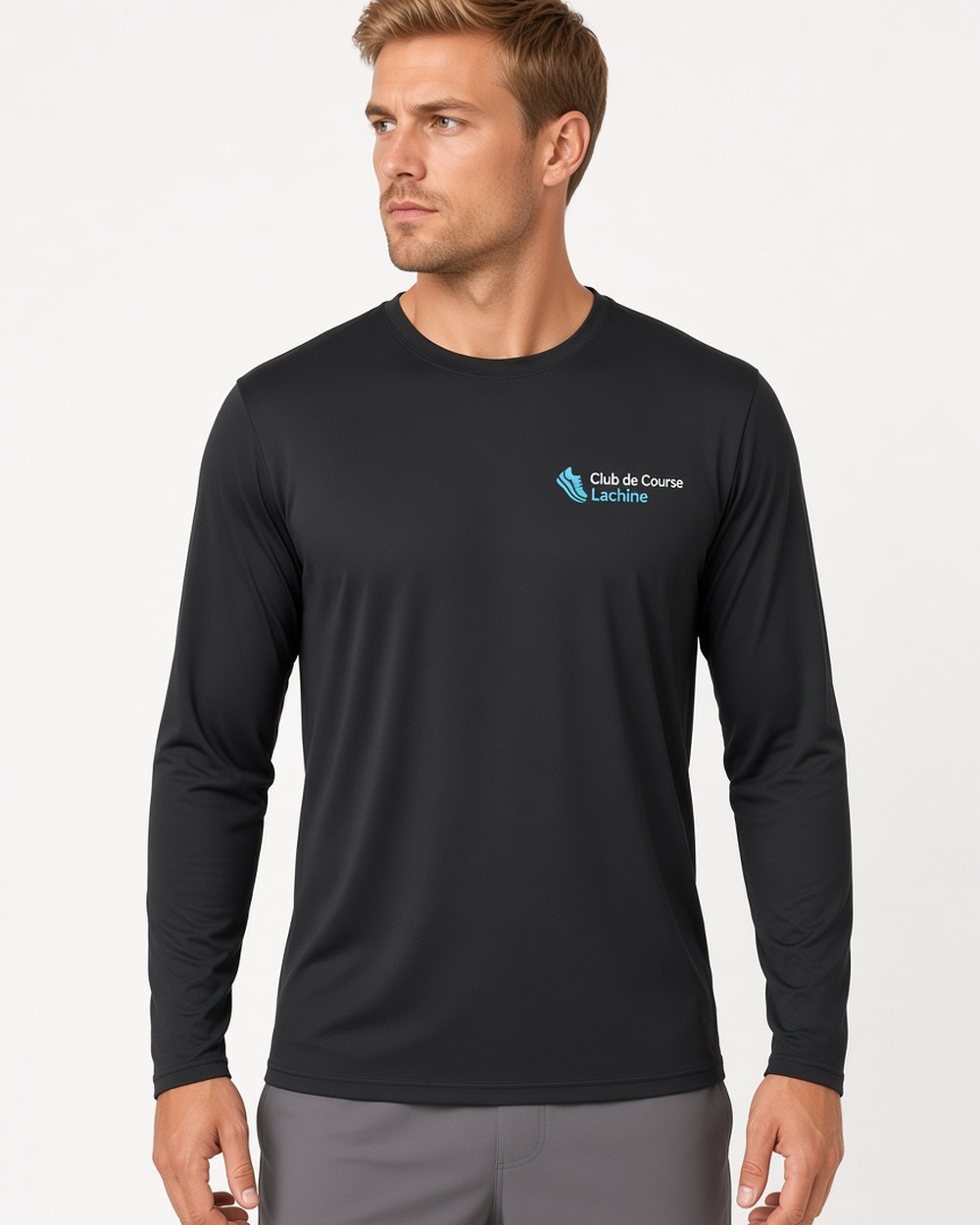 Gildan 42400 Performance Long Sleeve T-shirt (unisex) — Black