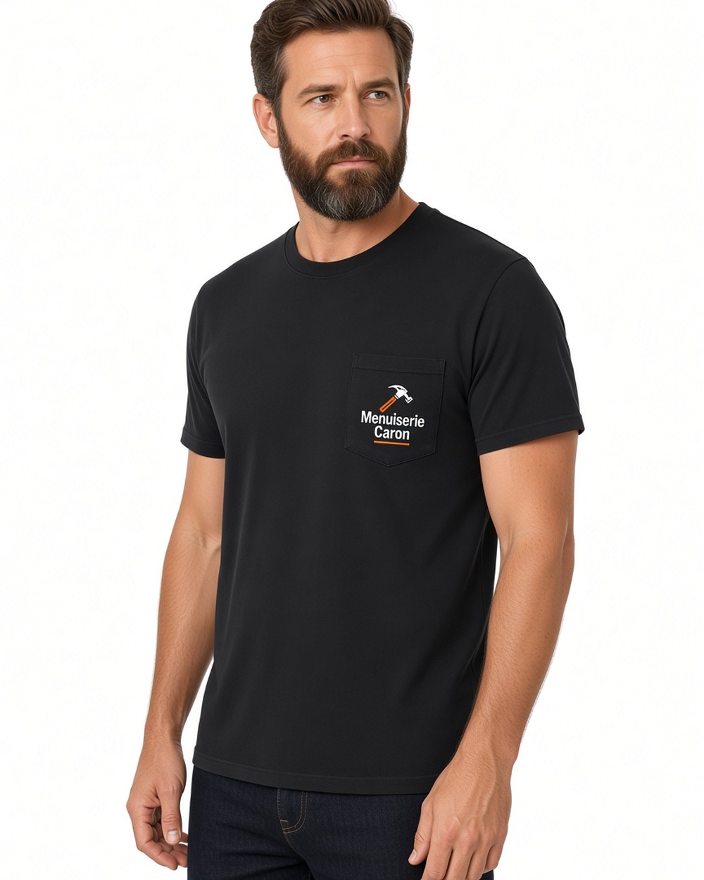Gildan 5300 Heavy Cotton Pocket T-shirt (unisex) — Black