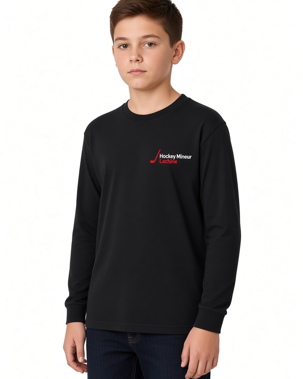 Gildan 5400B Heavy Cotton Long Sleeve T-shirt (youth) — Black