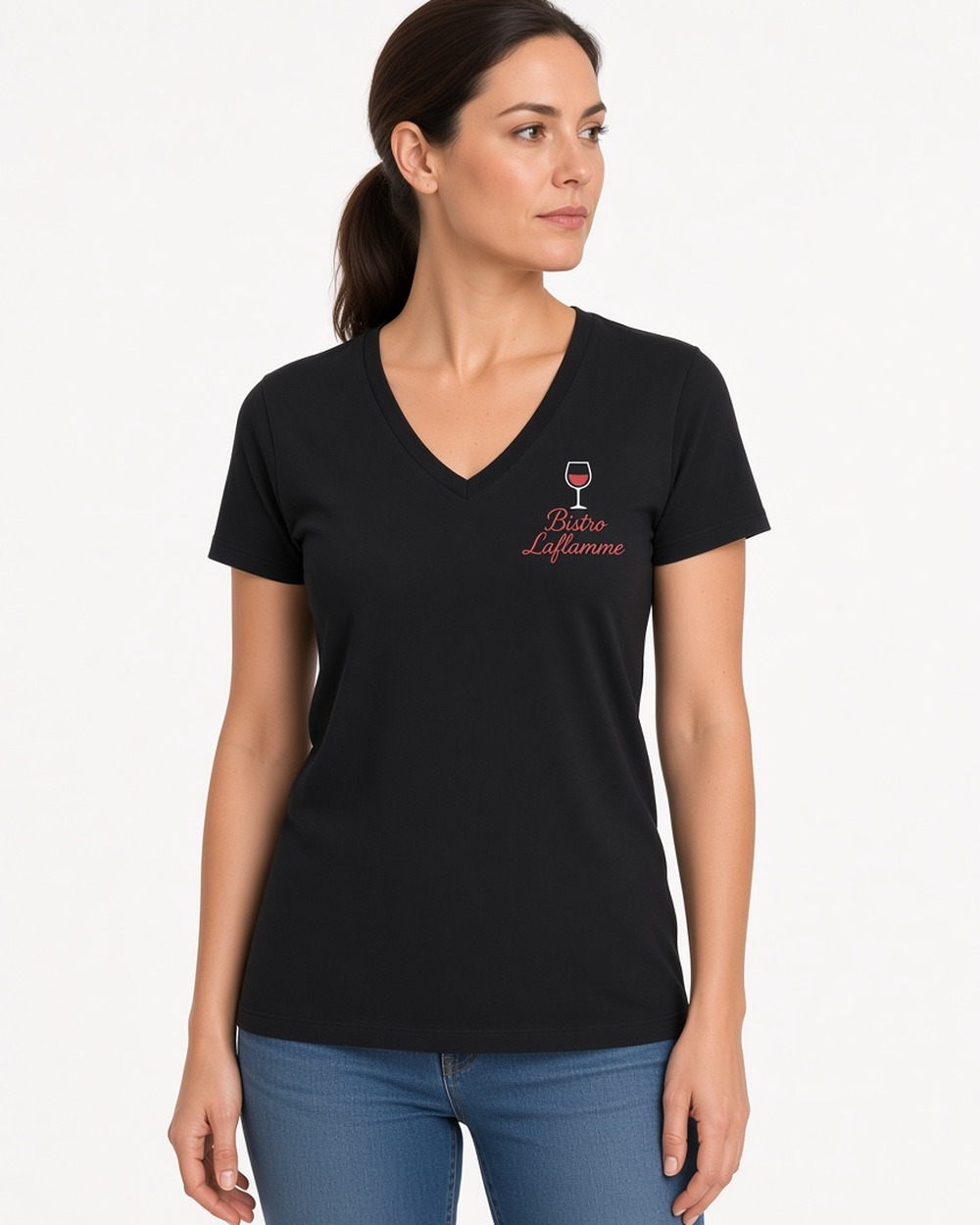 Gildan 5V00L Heavy Cotton V-Neck T-shirt (women's) — Azalea