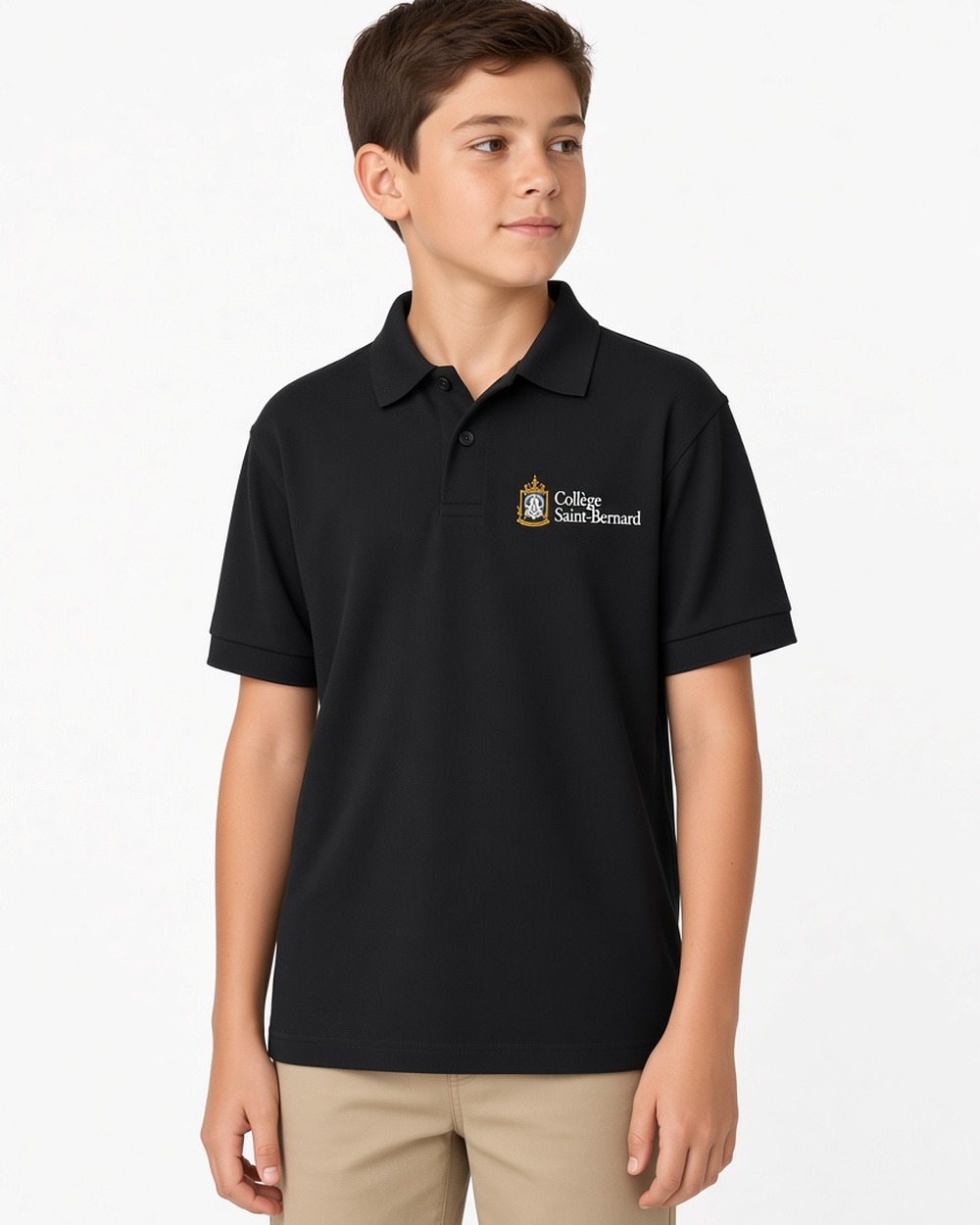 Gildan 8800B DryBlend Jersey Polo (youth) — Black