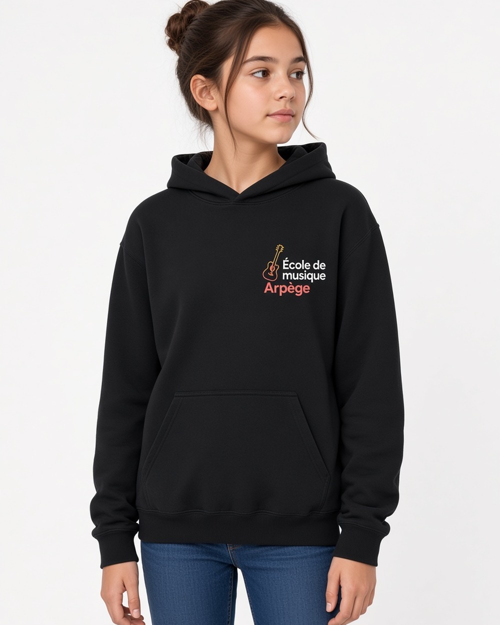 Gildan SF500B Softstyle Midweight Hooded Sweatshirt (youth) — Black